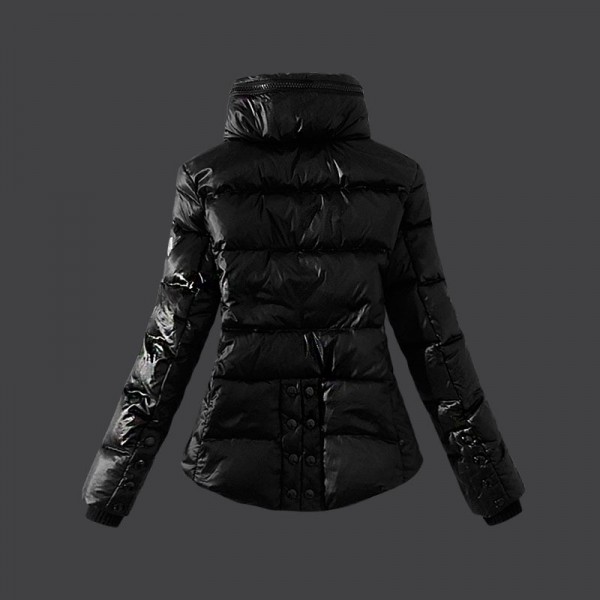 Moncler Donna Giù cappotto Nero Presa M1038